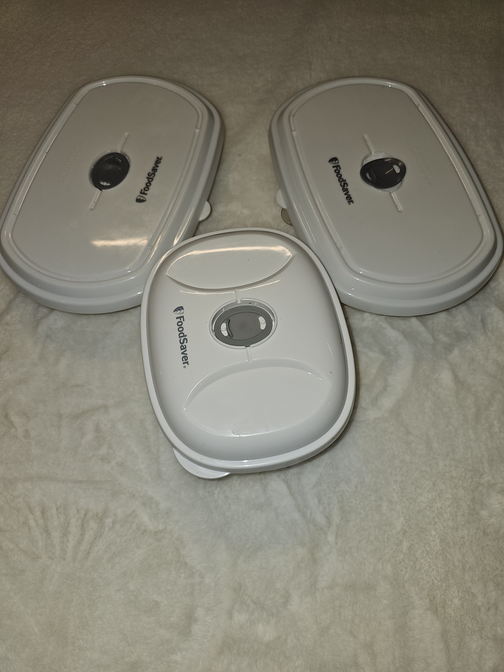 FoodSaver White Vacuum Seal Plastic Food Storage Containers - Set of 3